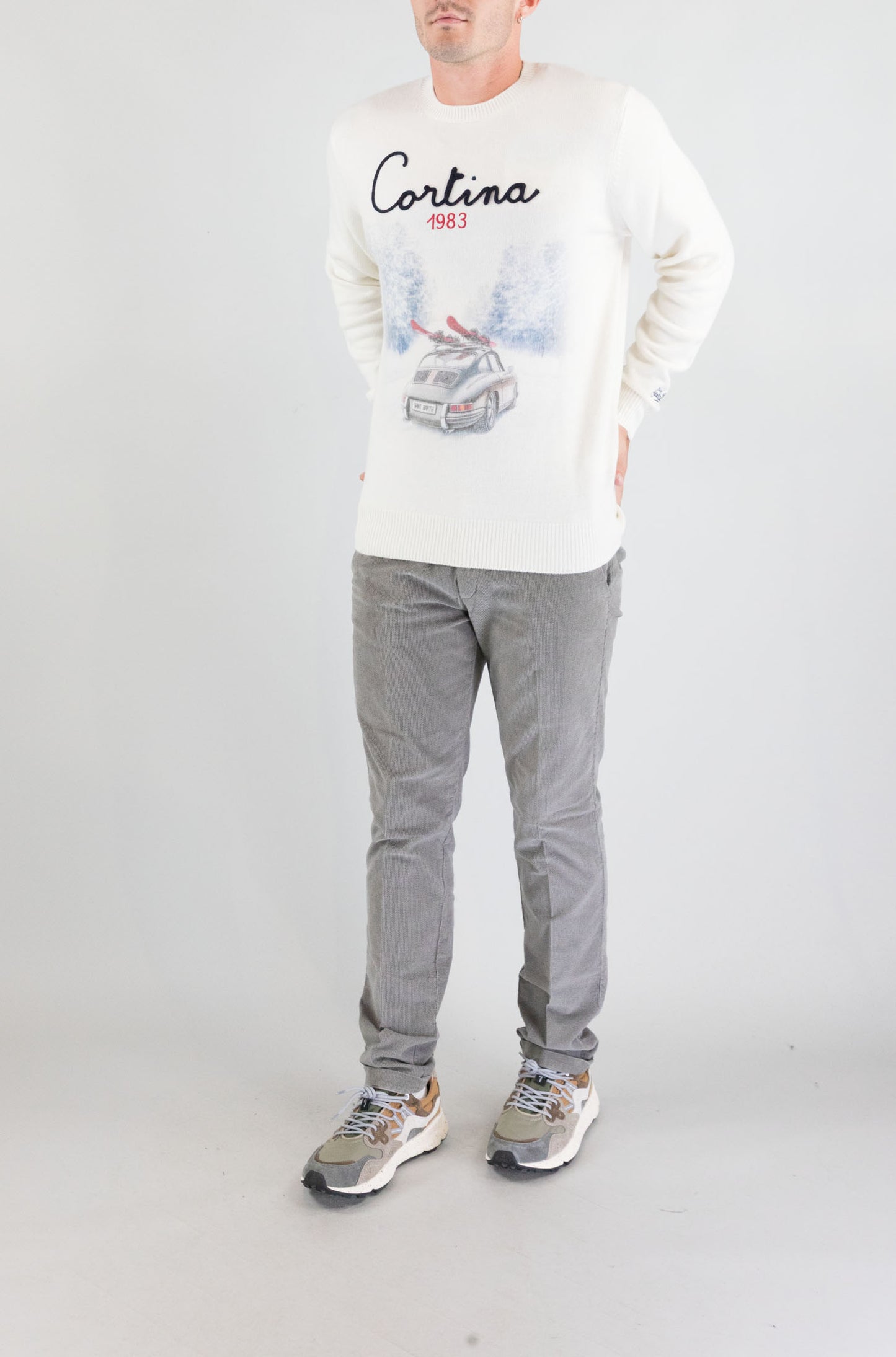 Maglia Mc2 Saint Barth Cortina Road da Uomo heron print