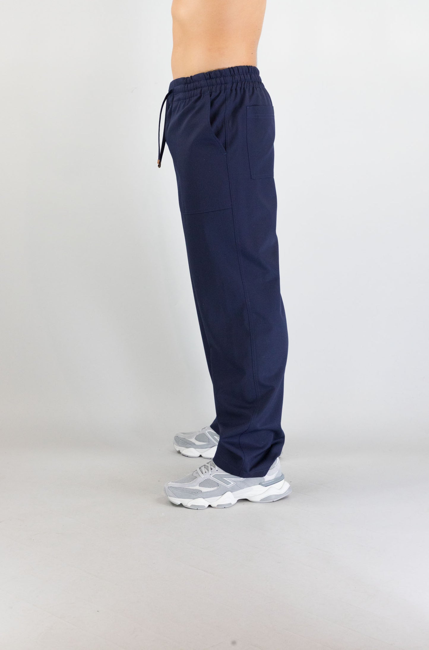 Pantalone Drole De Monsieur Navy da Uomo pantalon elastique laine bp197 pl127