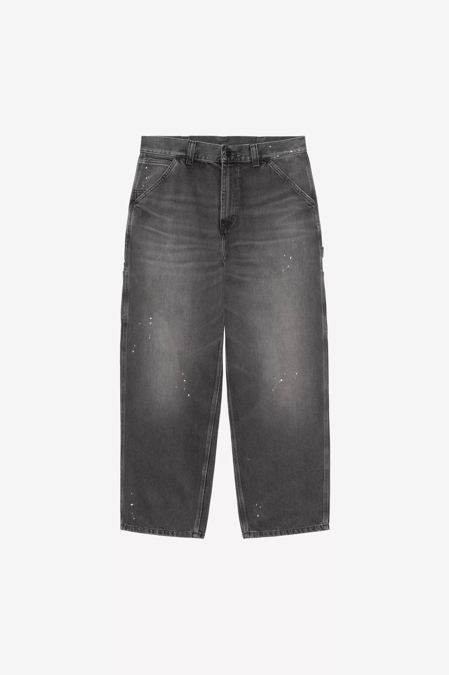 Pantalone Carhartt Wip blue Destroy Wash Splatter da Uomo i037031 single knee