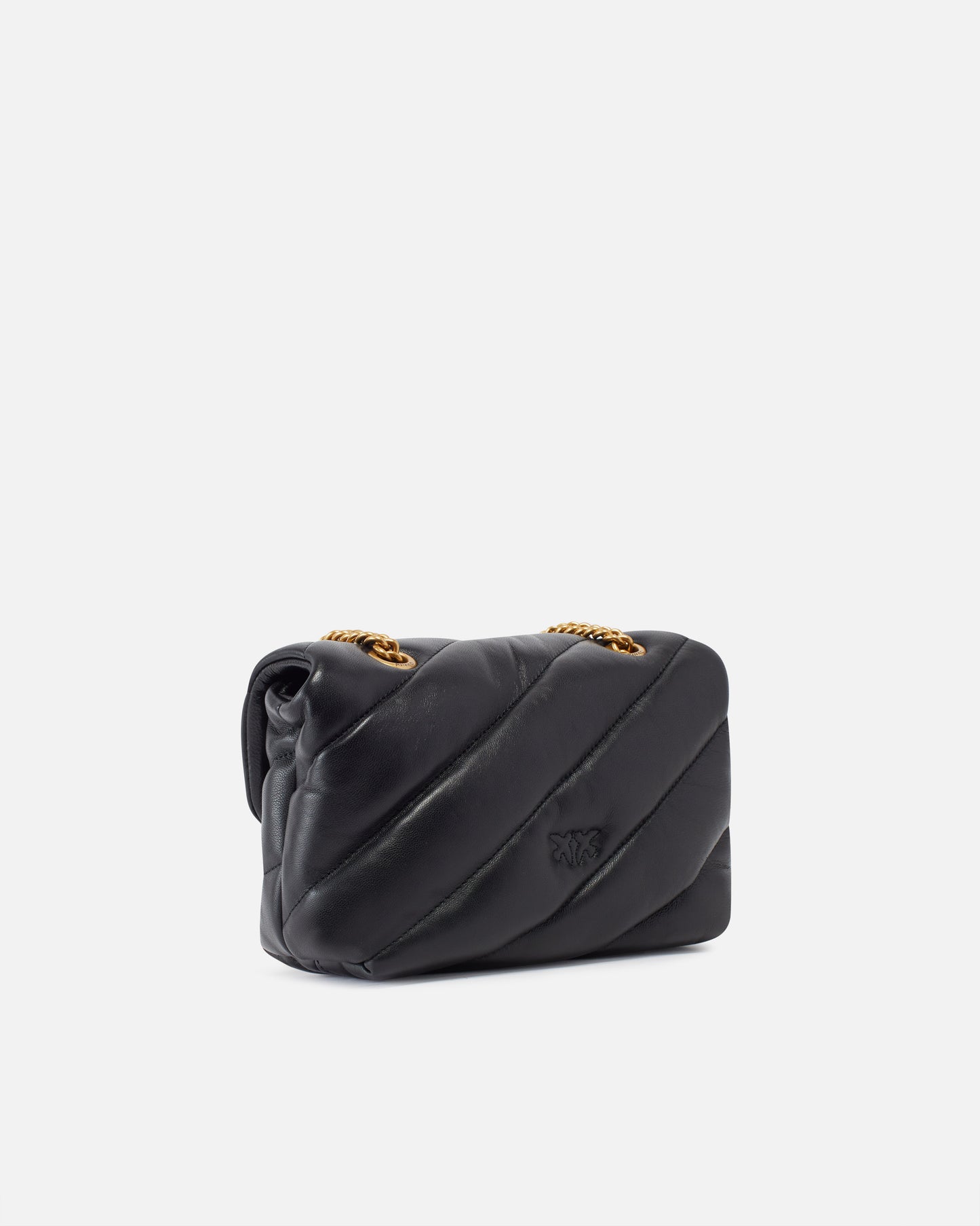 Borsa Pinko Nero Antique Gold da Donna love puff mini cl