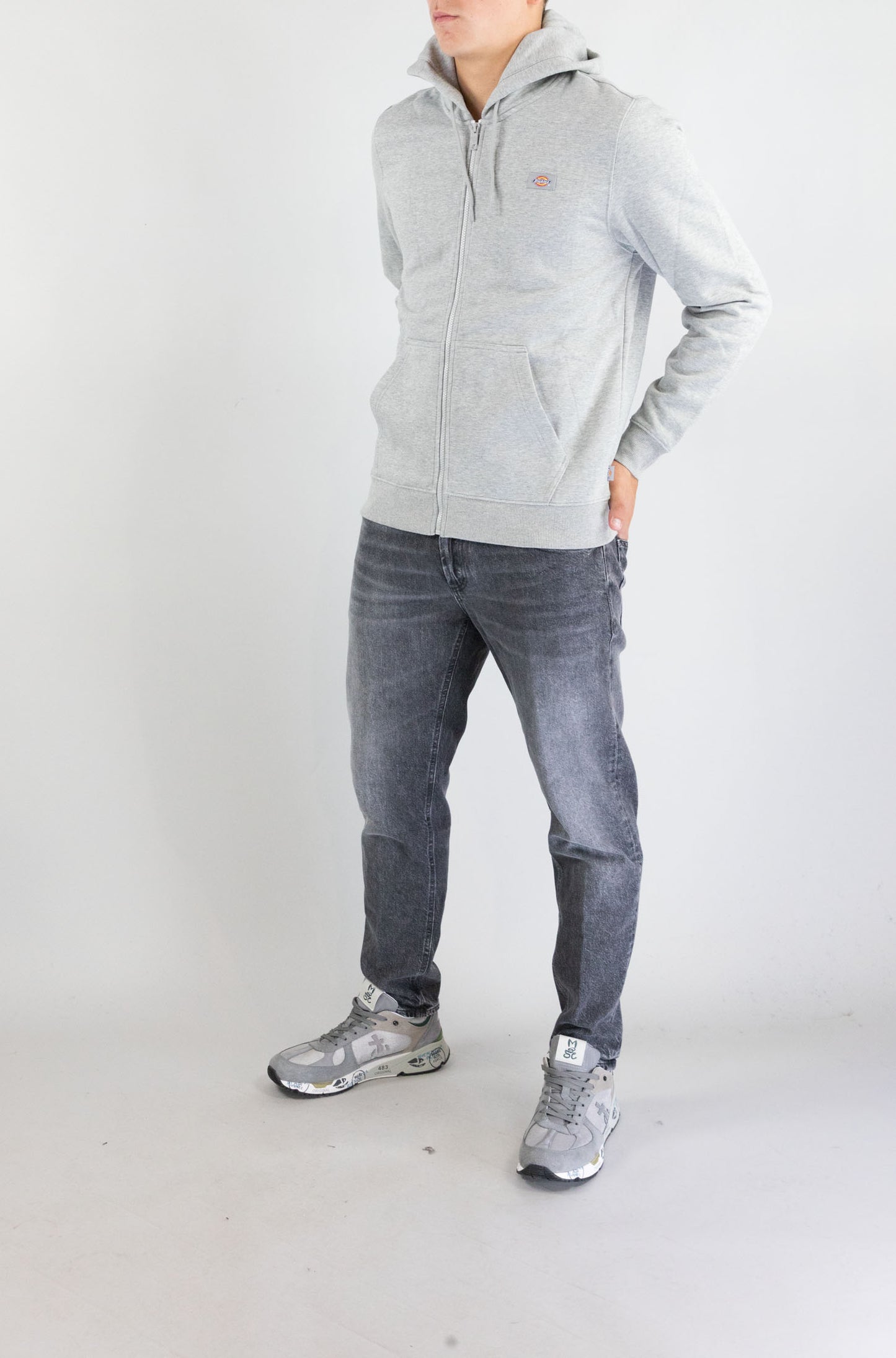 Felpa Dickies Heater Grey da Uomo dk0a4xd3hg0