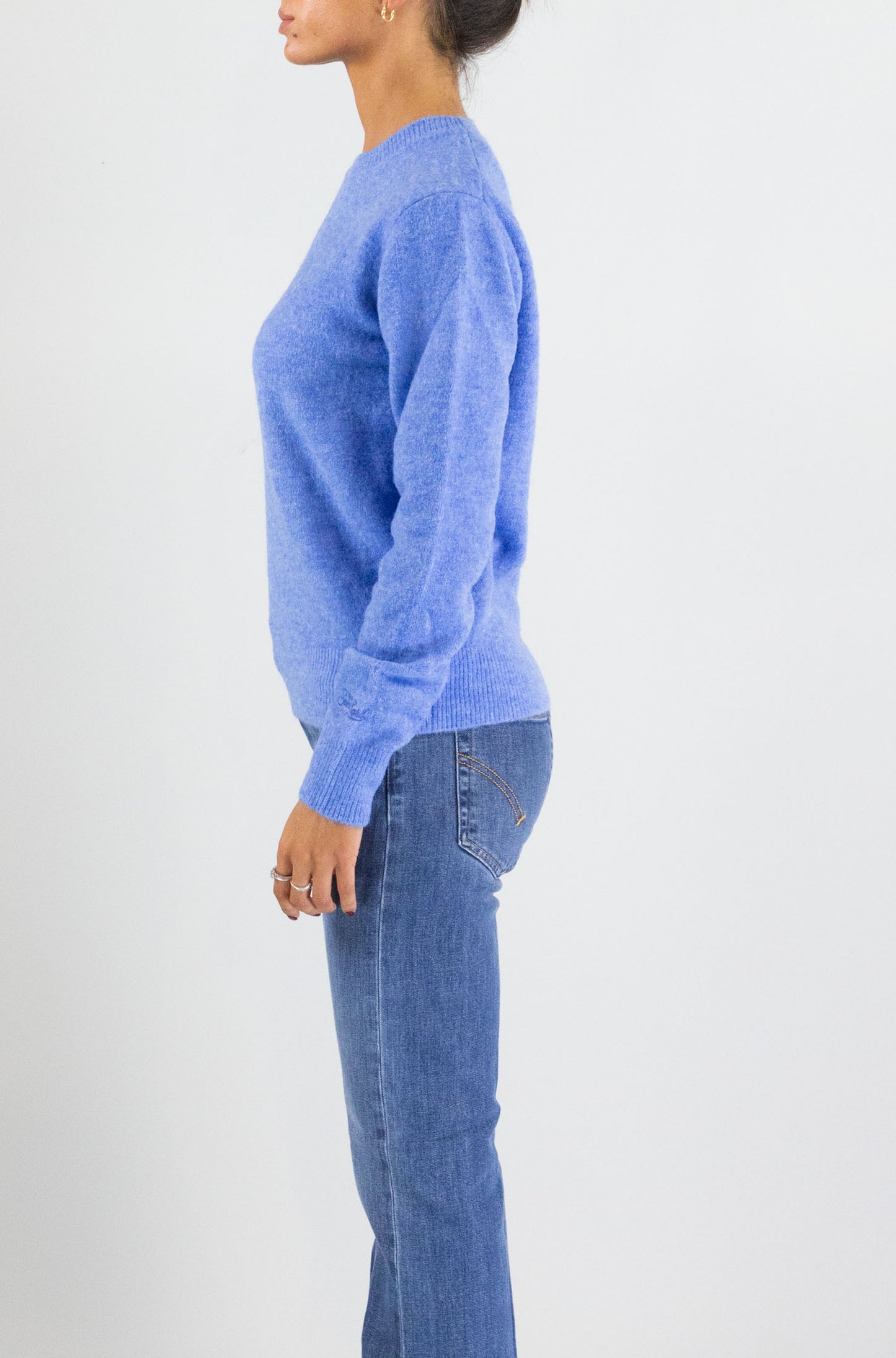 Maglia Mc2 Saint Barth Dusty Blue da Donna sorbonne alpaca