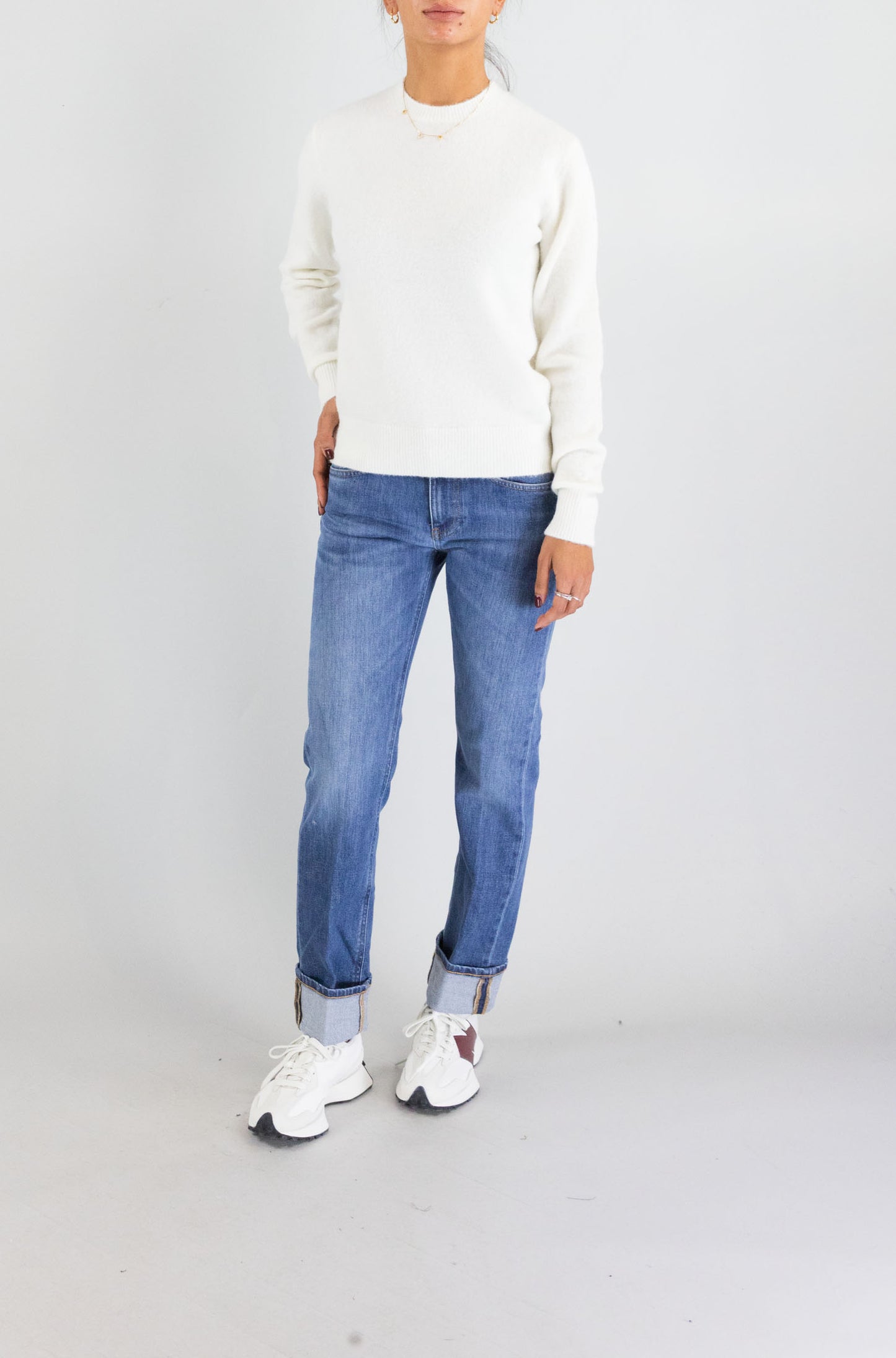 Maglia Mc2 Saint Barth Off White da Donna sorbonne alpaca