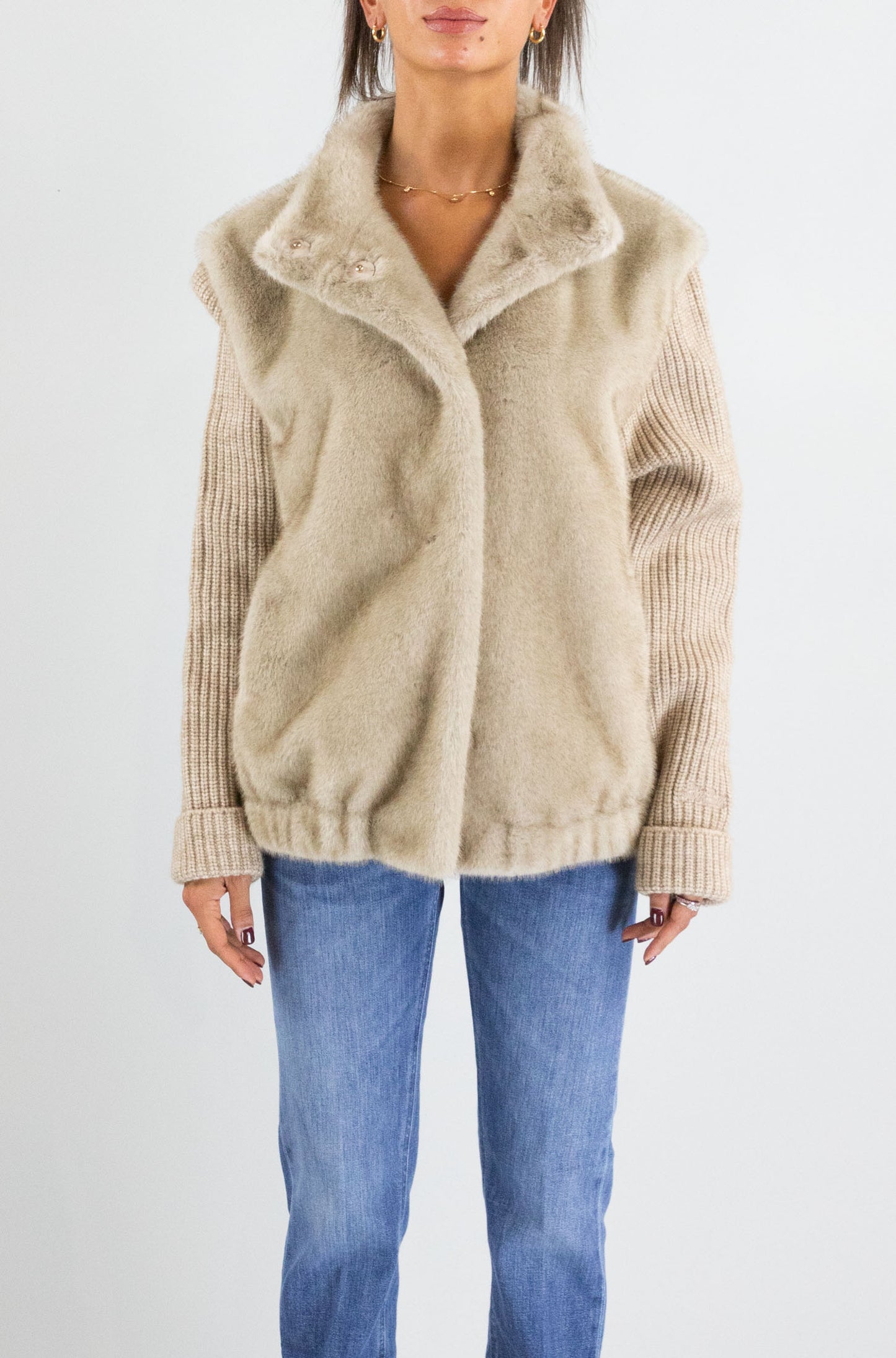 Giubbotto Mc2 Saint Barth 12m Kaki da Donna mael fur