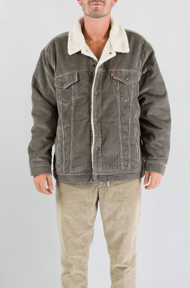 Giubbotto Levis Taupe da Uomo a578400620 relaxed fit sherpa trkr