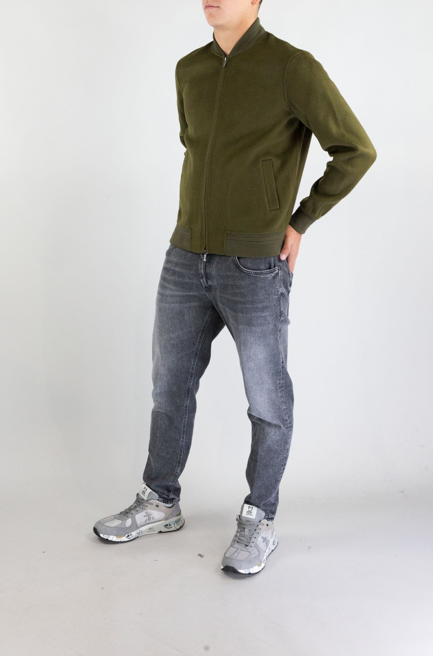 Giubbotto Mc2 Saint Barth Military da Uomo camden wool