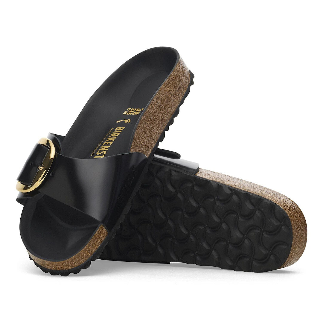 Scarpa Birkenstock Black da Donna 1022650 madrid big buckle shine calzata s