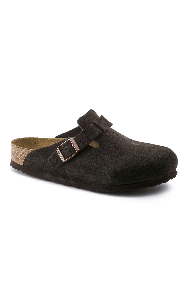 Scarpa Birkenstock Mocca da Uomo 660463 boston sfb suede leather
