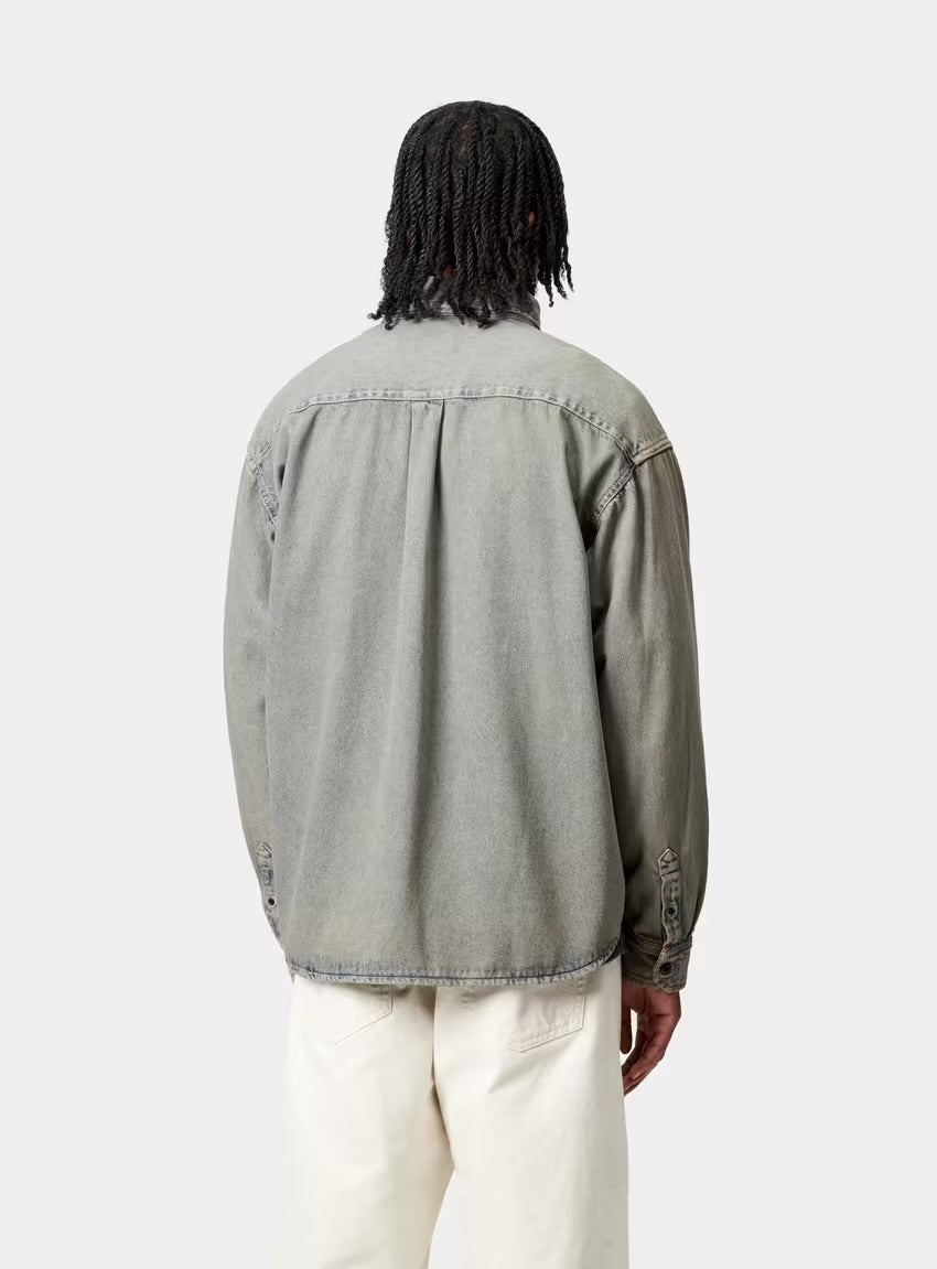 Giubbotto Carhartt Wip Smithdown da Uomo i035821 blue/leather