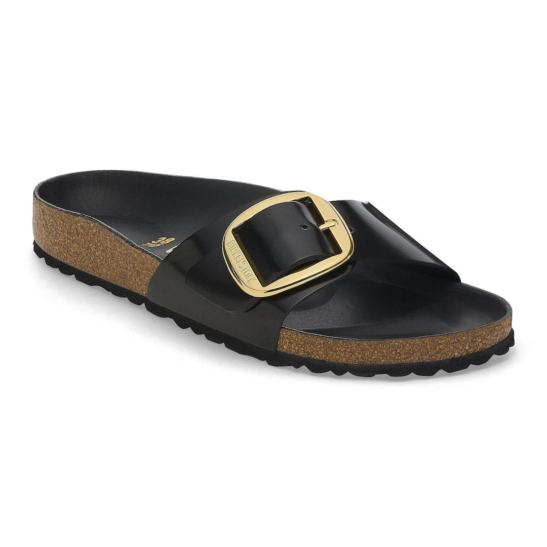 Scarpa Birkenstock Black da Donna 1022650 madrid big buckle shine calzata s