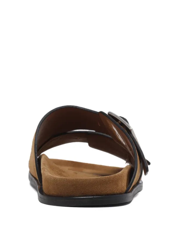 Scarpa Alohas Suede Tan da Donna alba