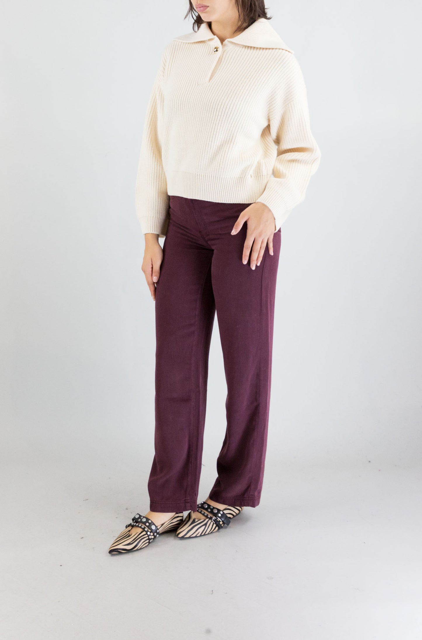 Maglia Des Petits Hauts Creme da Donna domino