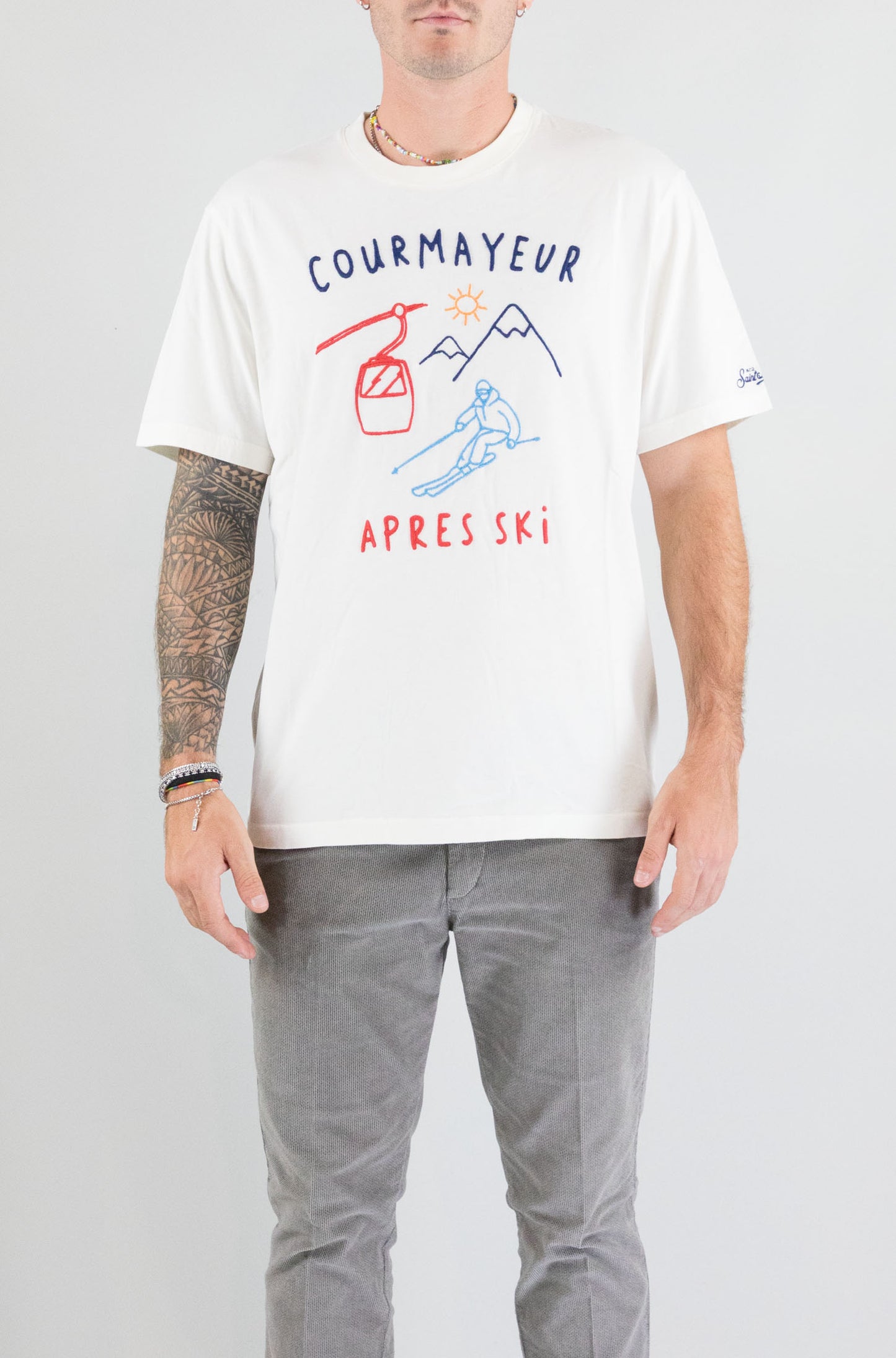 T-Shirt Mc2 Saint Barth 00932i Sb Ski Lift da Uomo arnott warm