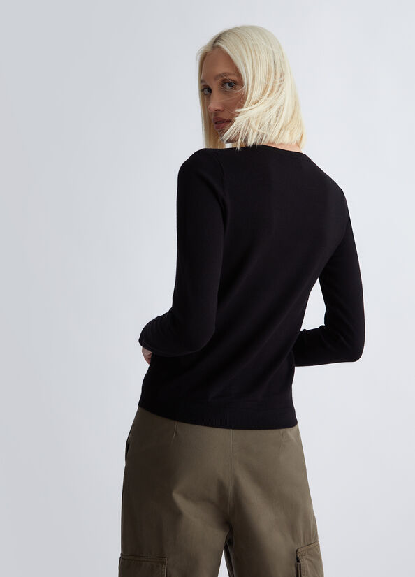 Maglia Liu Jo Nero da Donna WF3127MA18F
