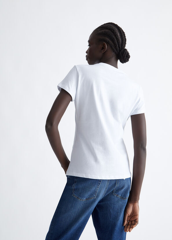 T-Shirt Liu Jo Bianco da Donna WF3085J6308