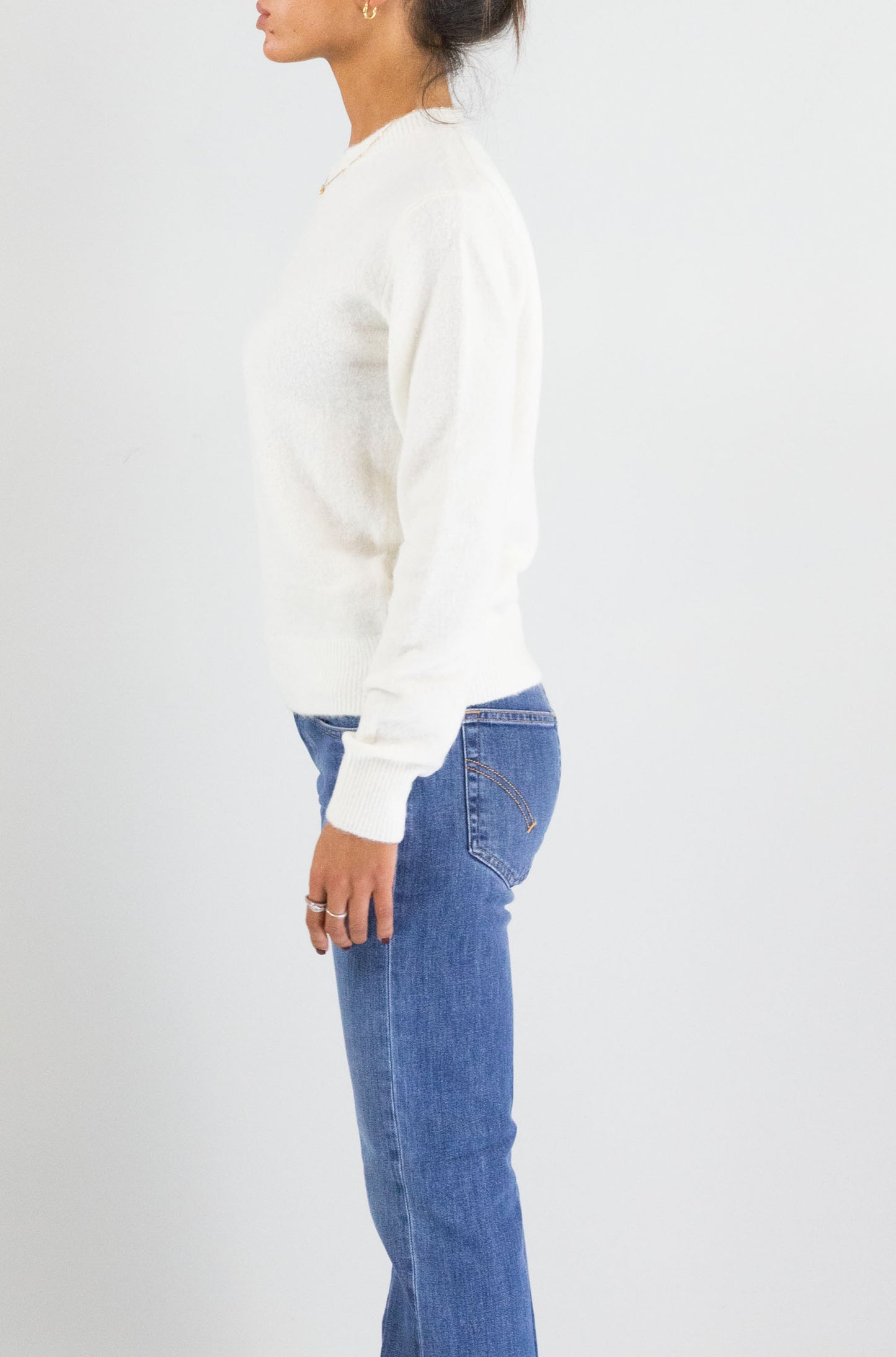 Maglia Mc2 Saint Barth Off White da Donna sorbonne alpaca