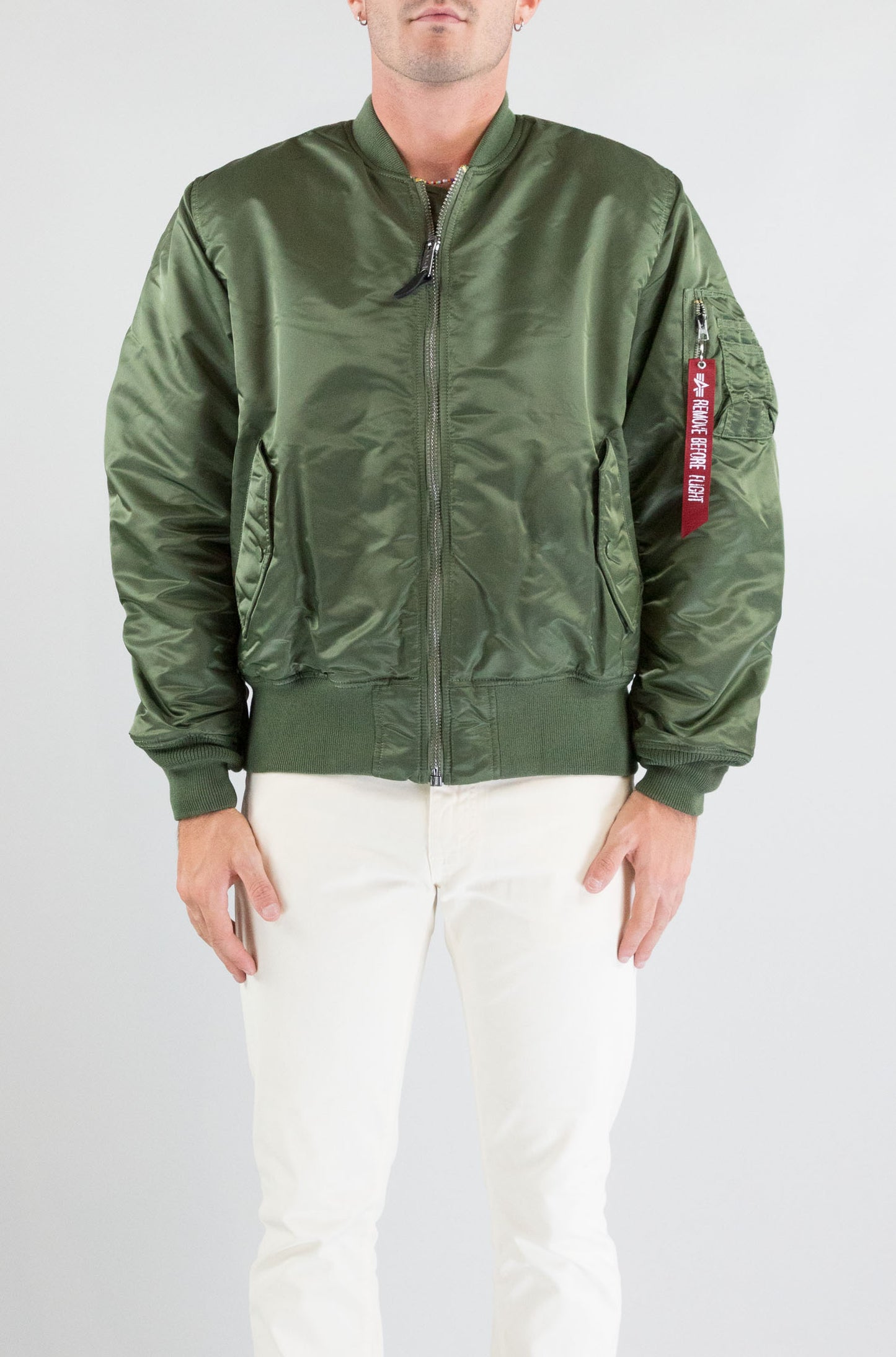 Giubbotto Alpha Industries Sage Green da Uomo f100101 ma-1 heritage