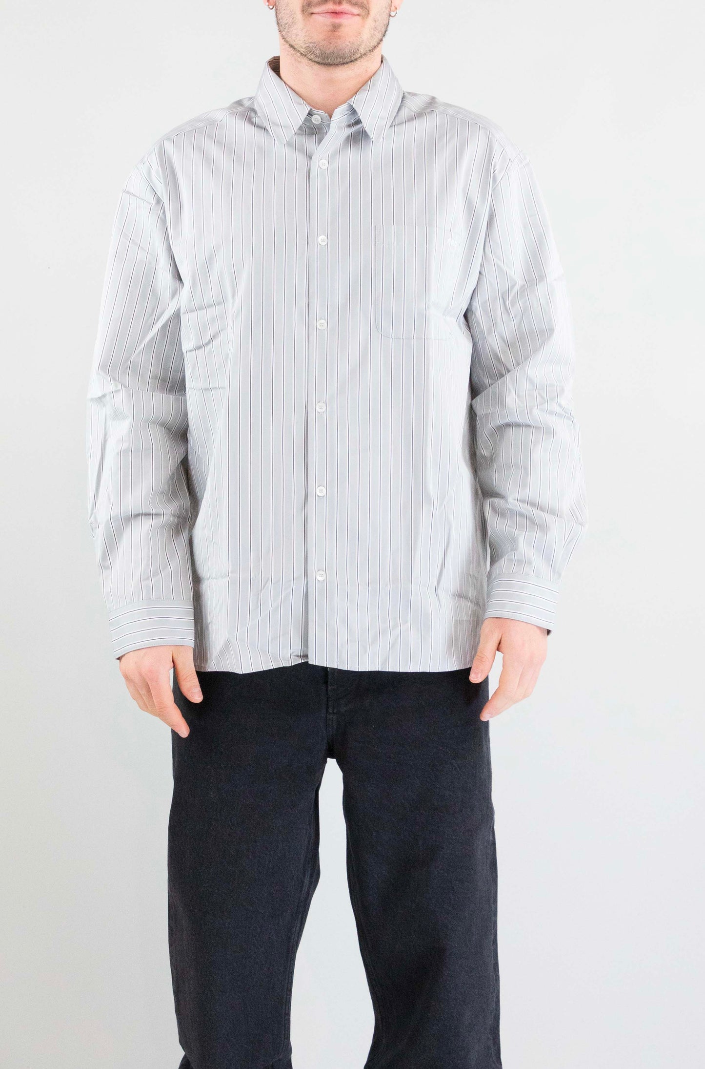 Camicia Apc Gris Clair da Uomo cohlh h12553 malo logo