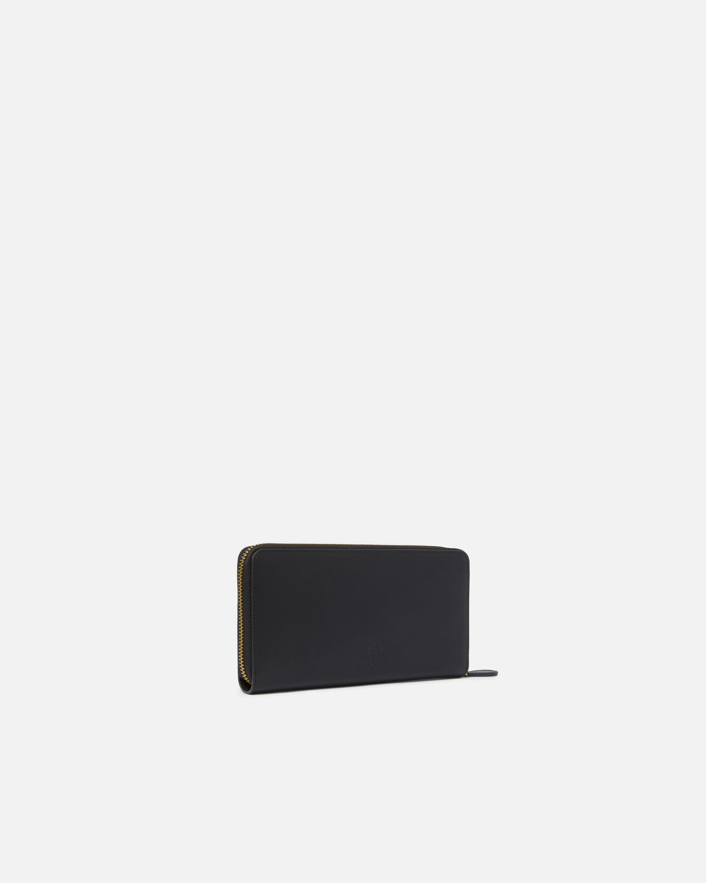 Portafogli Pinko Nero Antique Gold da Donna ryder zip around