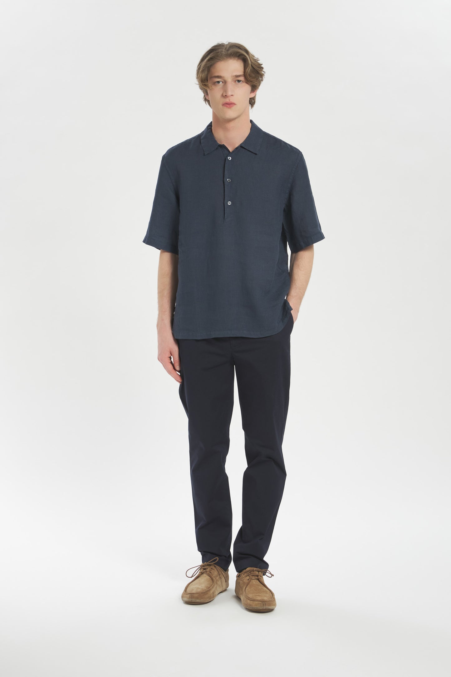 Camicia Barena Navy da Uomo cau5072 mola telino
