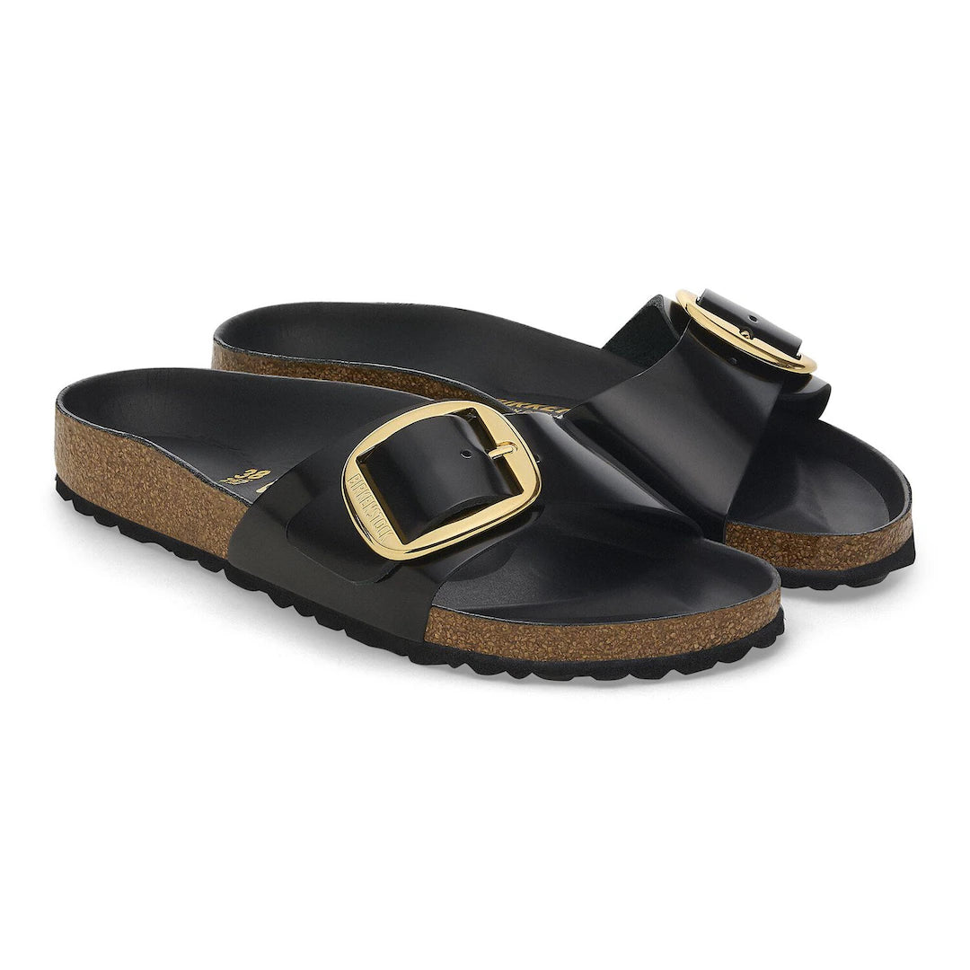 Scarpa Birkenstock Black da Donna 1022650 madrid big buckle shine calzata s