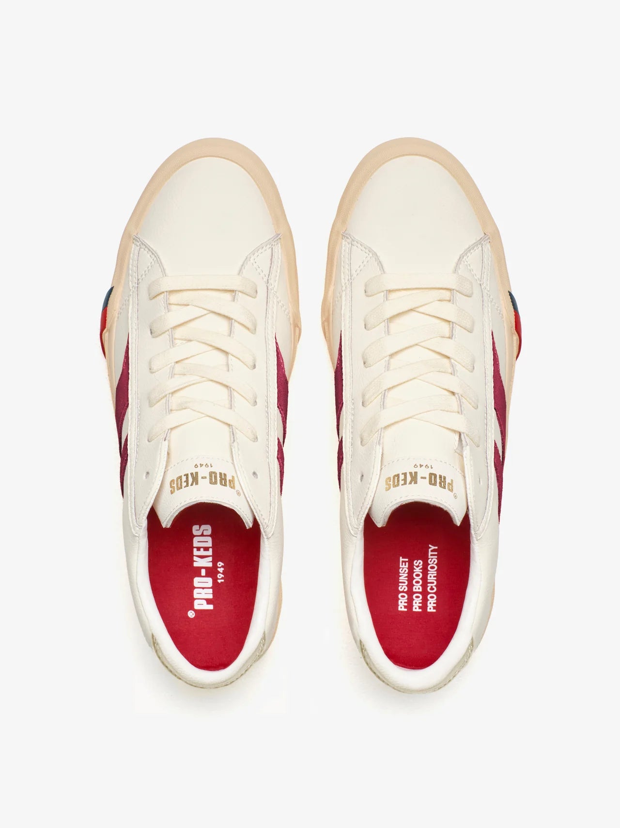 Scarpa Pro Keds Cream Red Platinum da Donna rc226slw royal classic