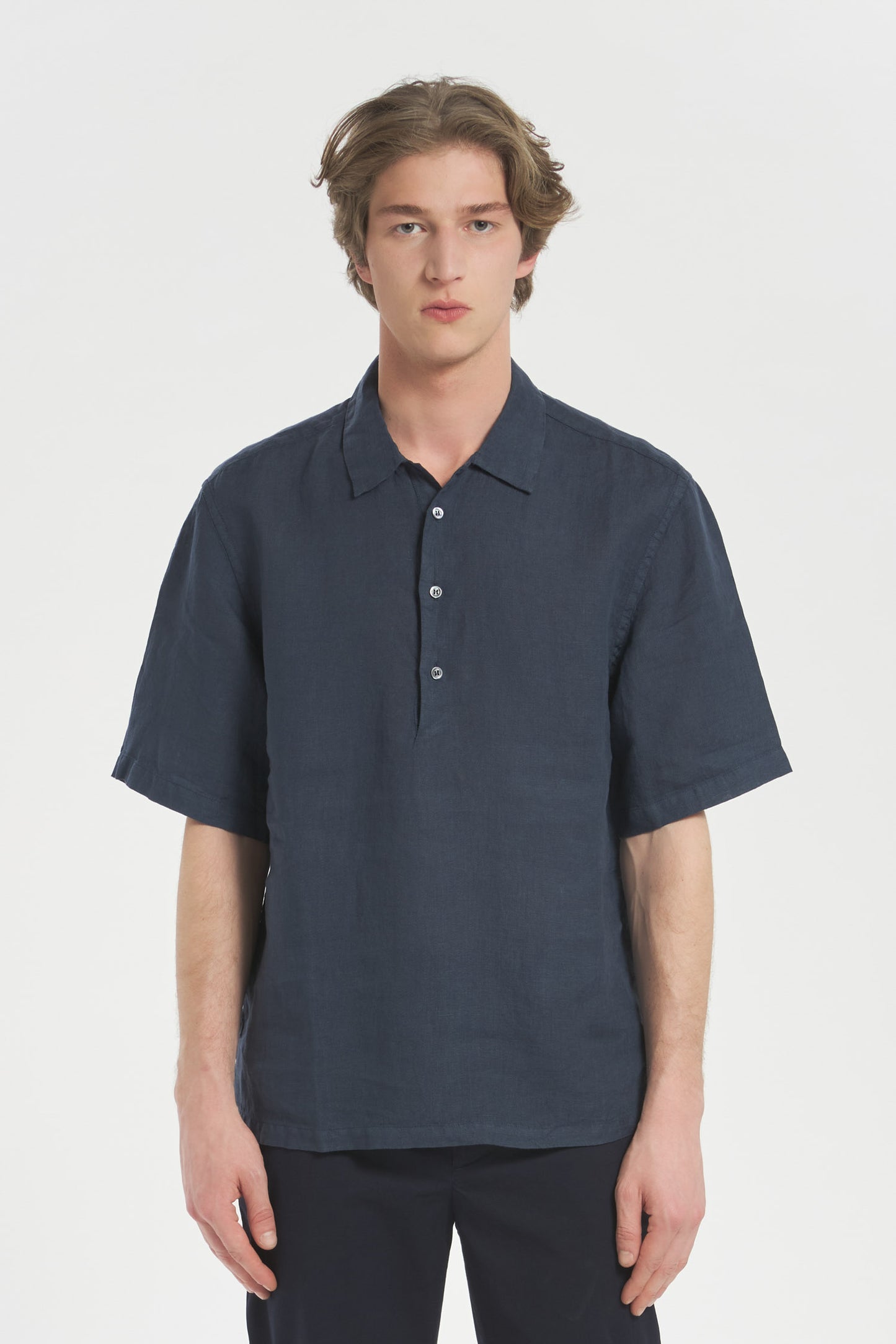 Camicia Barena Navy da Uomo cau5072 mola telino