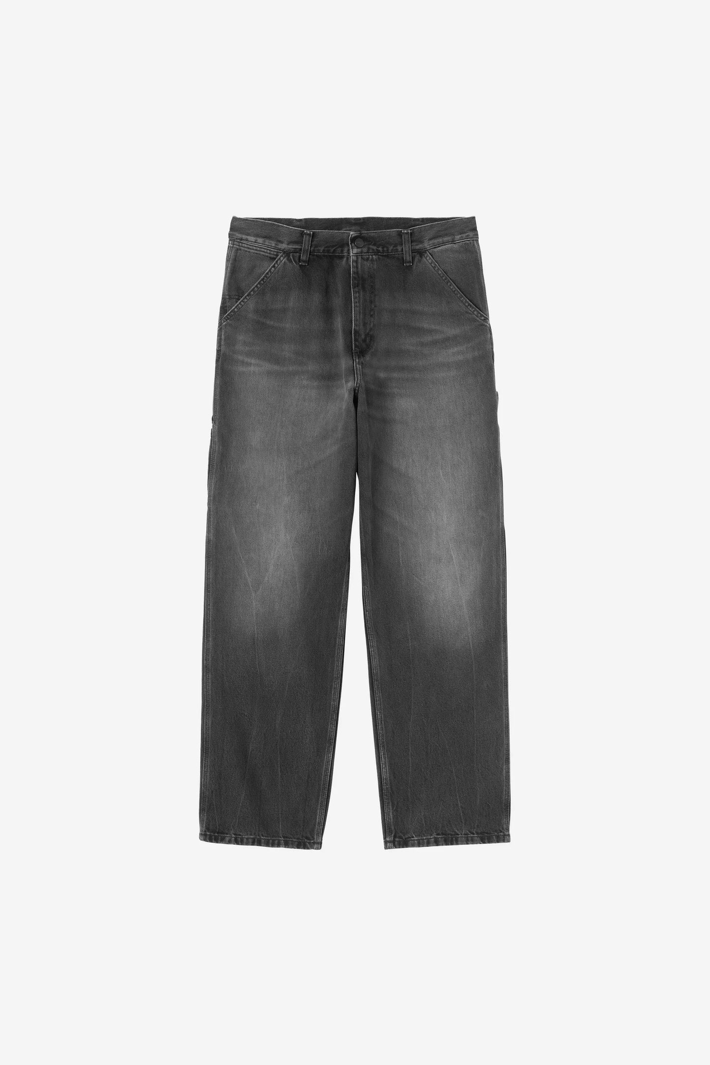 Pantalone Carhartt Wip Black Marble Used da Uomo i032024 single knee