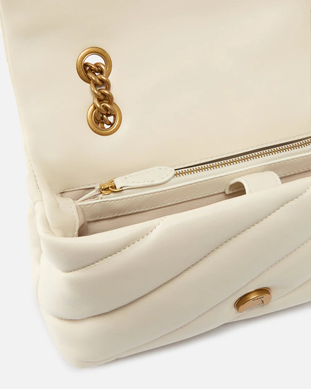 Borsa Pinko Bianco da Donna love puff sheep nappa