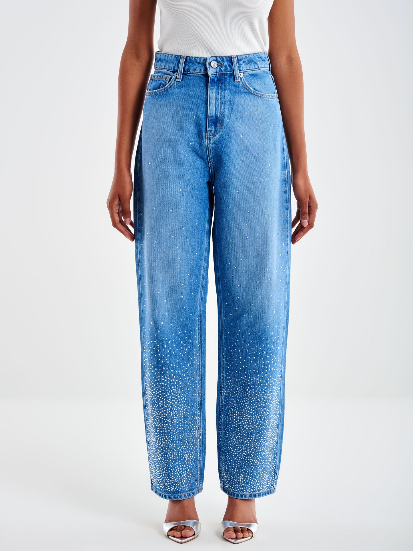 Jeans Vicolo Lavaggio Chiaro da Donna dd5337 dubai con strass