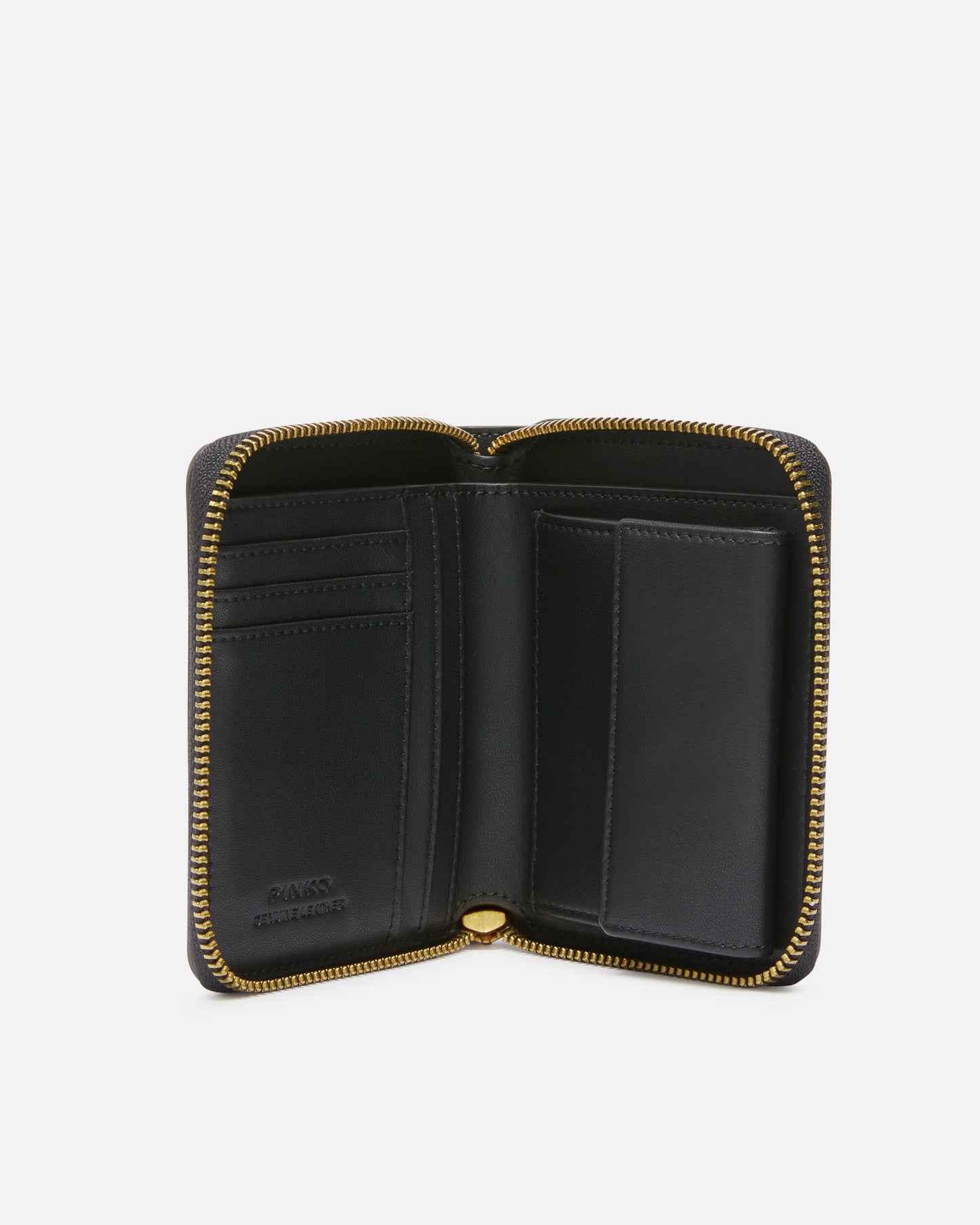Portafogli Pinko Nero Antique Gold da Donna taylor zip around
