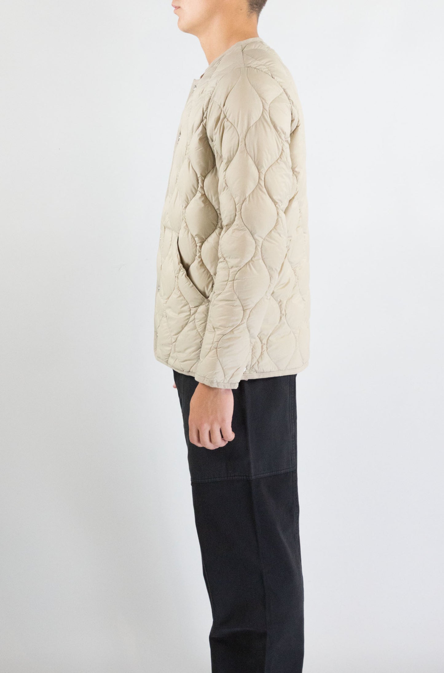 Giubbotto Taion Beige da Uomo 104alsbml1 military crew neck