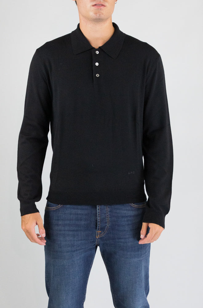 Maglia Apc Noir da Uomo wvawm h23482 polo riou