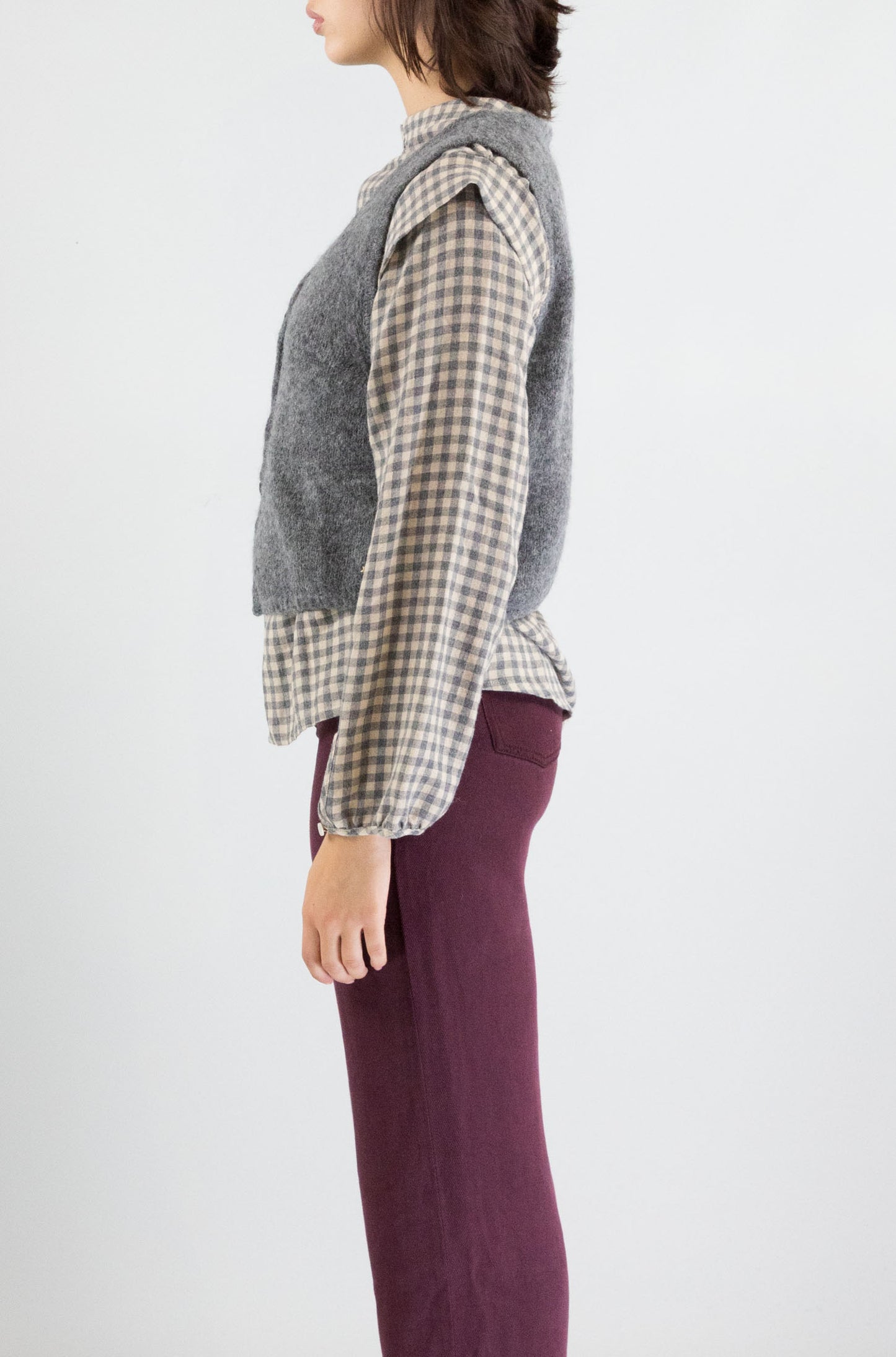 Gilet Des Petits Hauts Antracite da Donna angelo