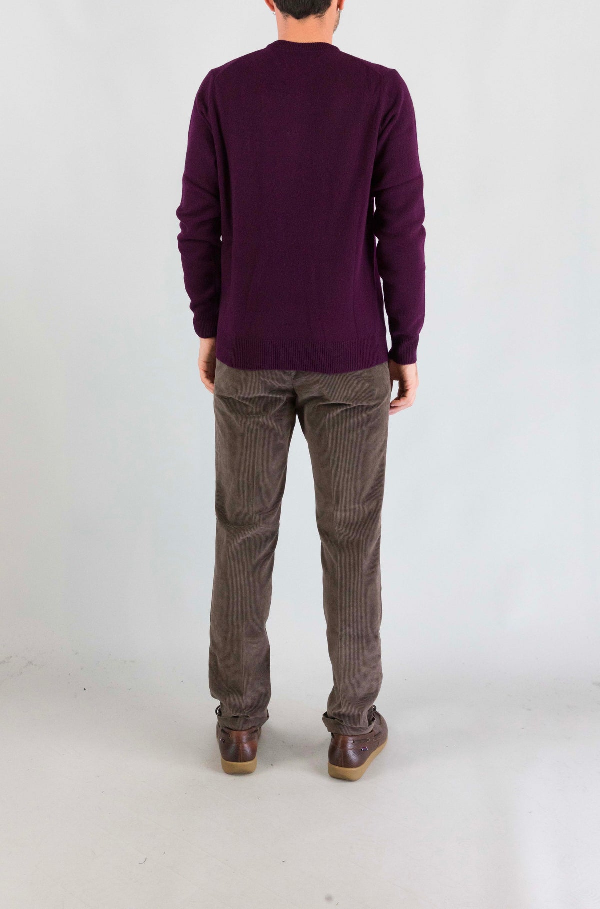 Maglia Mc2 Saint Barth Aubergine da Uomo regent lambswool