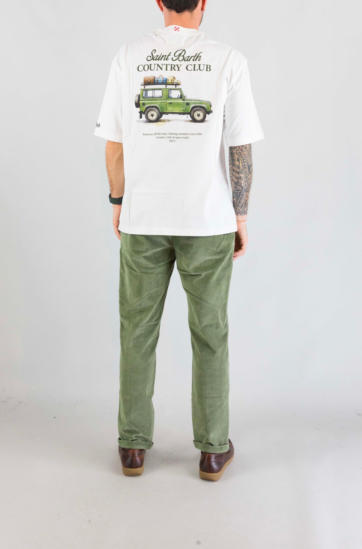 T-Shirt Mc2 Saint Barth 01036m Country Roads da Uomo delmar oversized