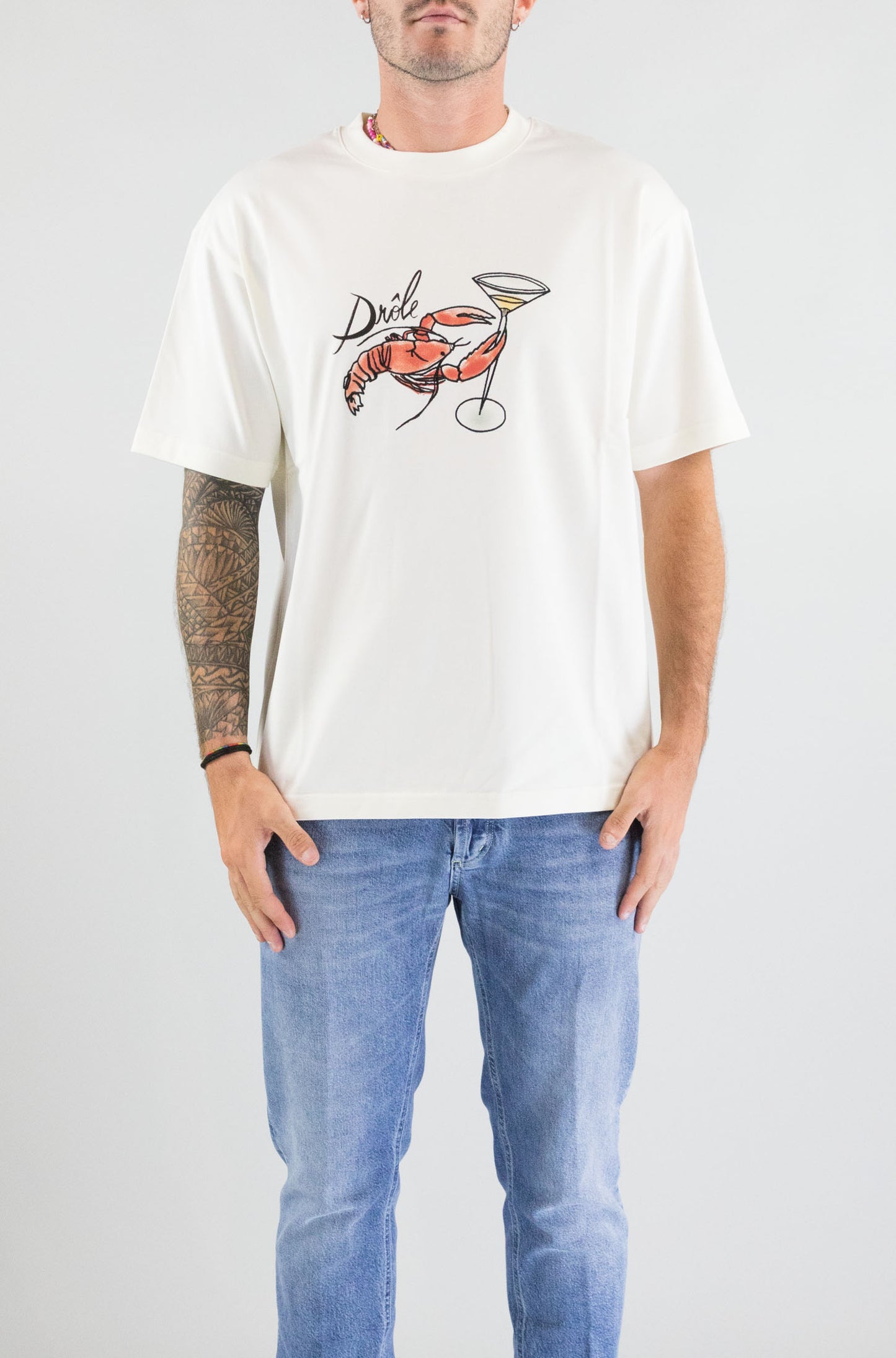 T-Shirt Drole De Monsieur Off White da Uomo ts277 co195 homard