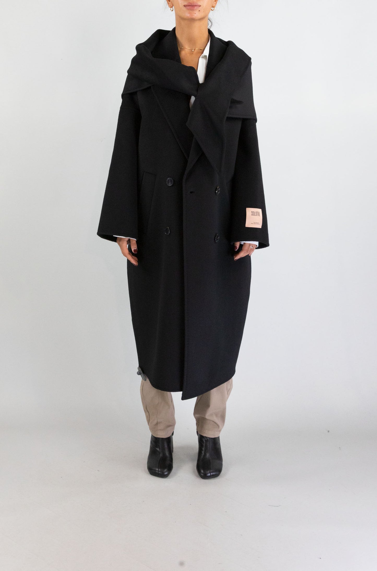 Cappotto Solotre Nero da Donna m1f0001