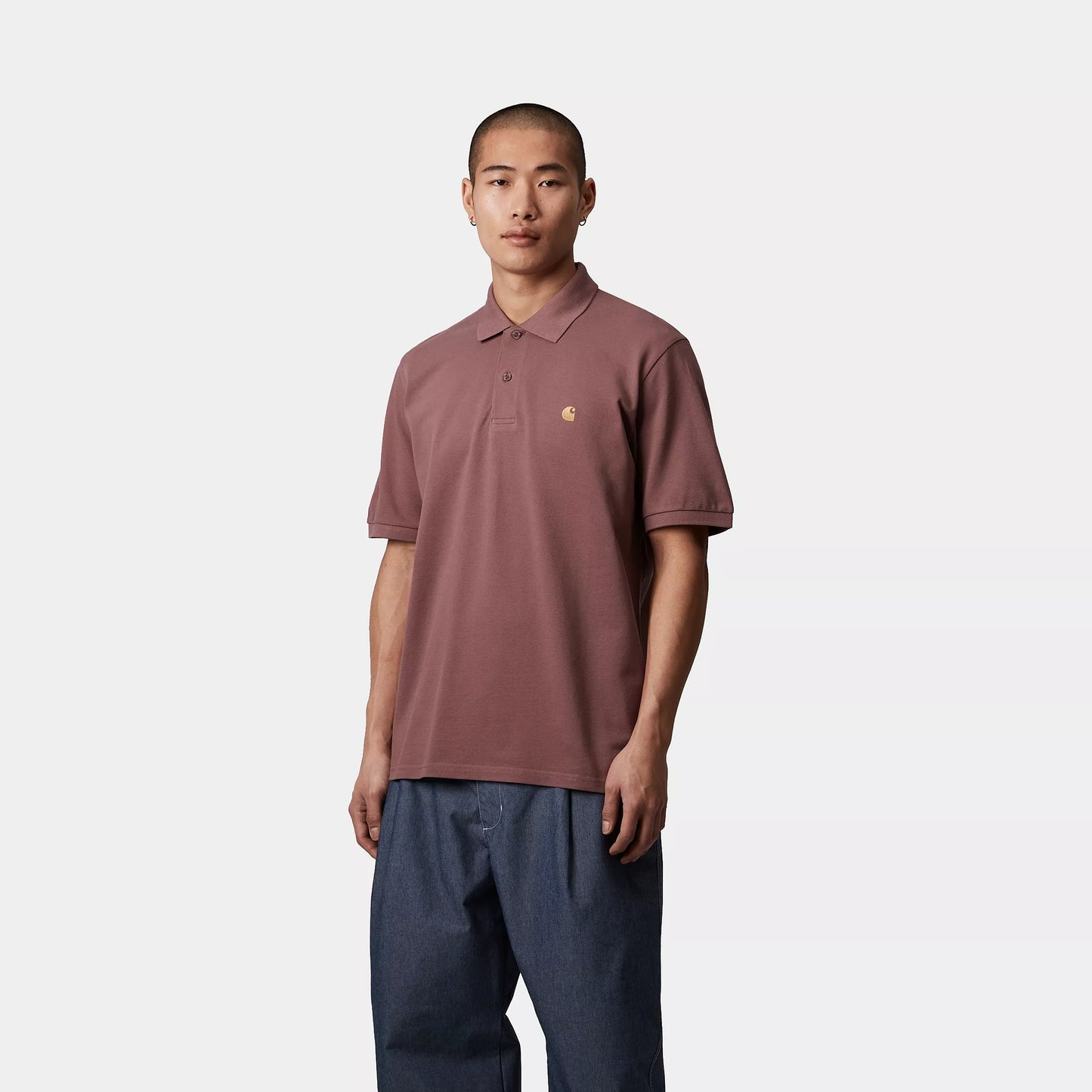 Polo Carhartt Wip Dusky Pink Gold da Uomo i023807