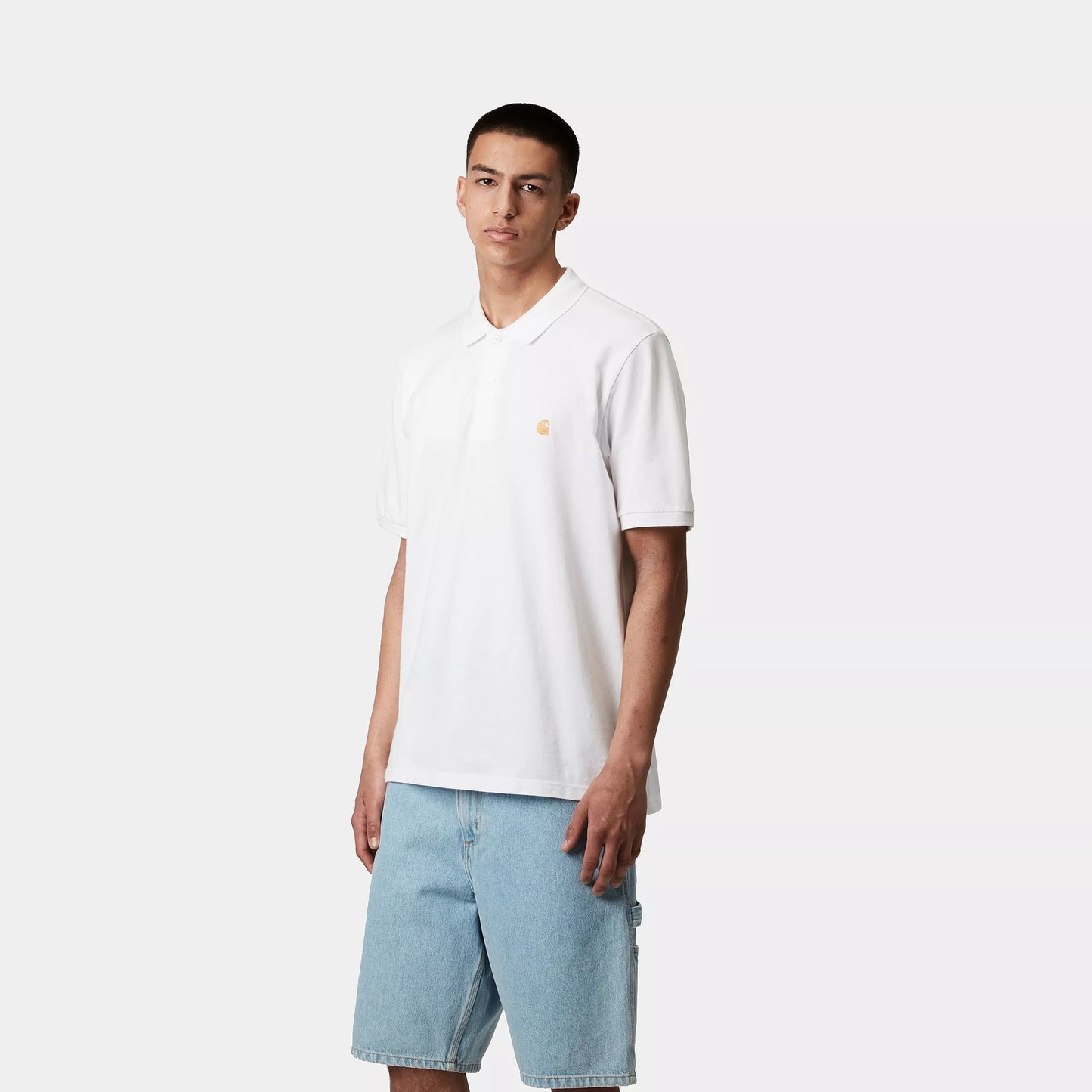 Polo Carhartt Wip White Gold da Uomo i023807