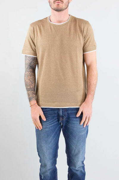 T-Shirt Bob Caffe da Uomo lin vr0398