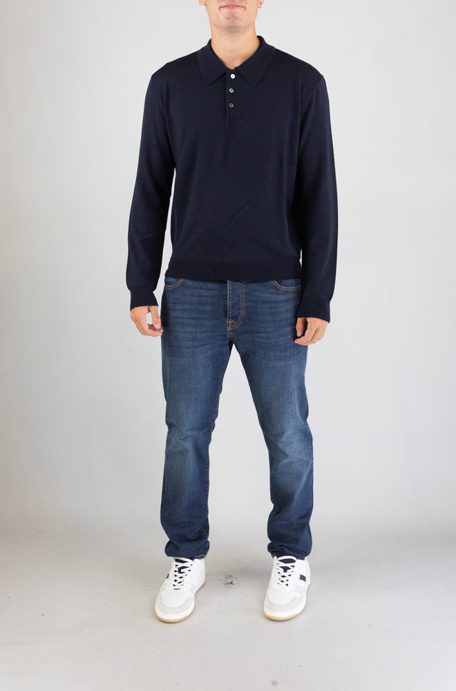Maglia Apc Dark Navy da Uomo wvawm h23482 polo riou