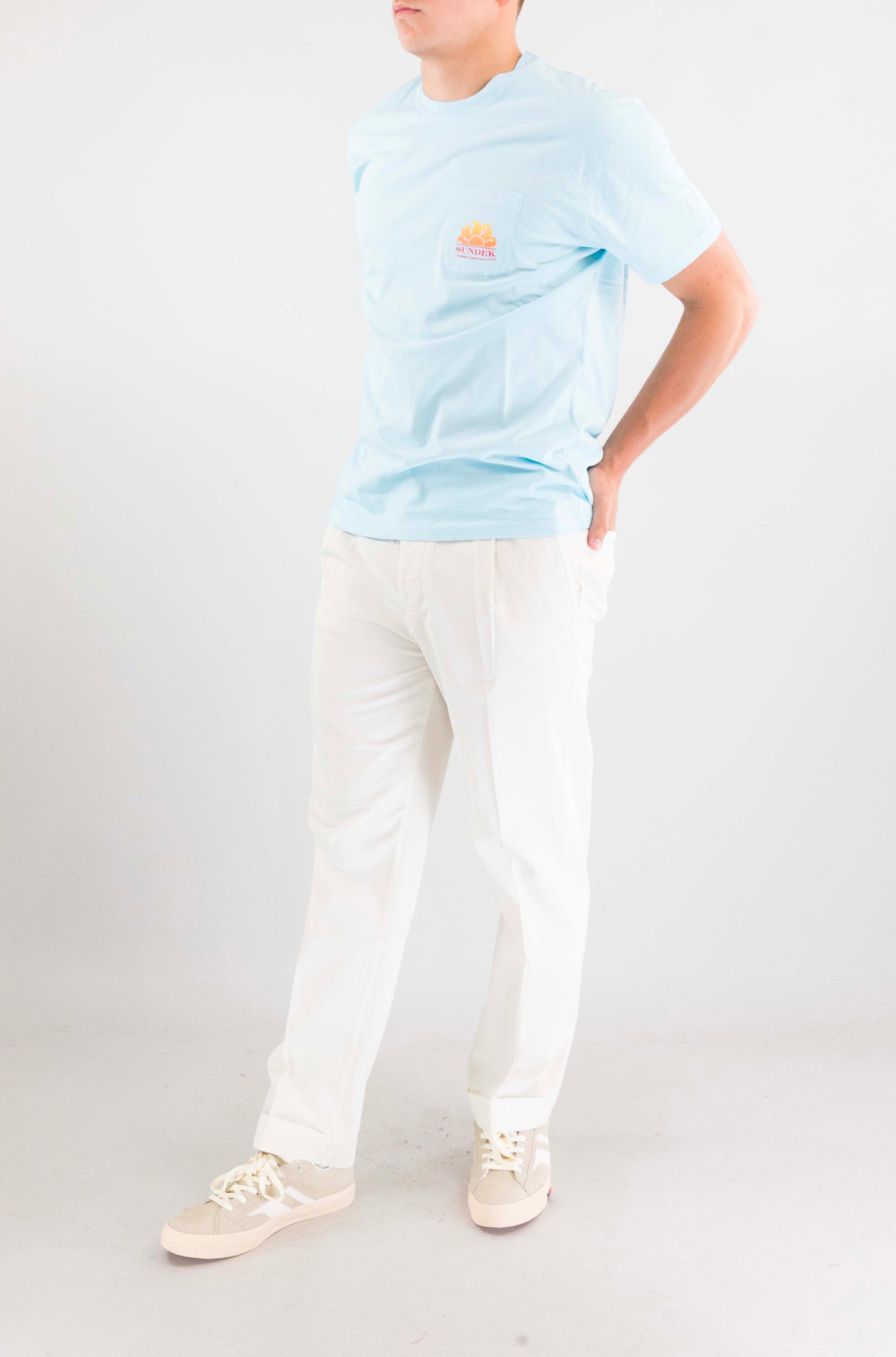T-Shirt Sundek Glacier da Uomo m028tej7800