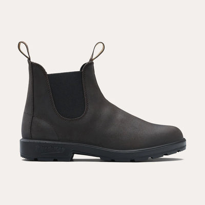 Scarpa Blundstone Dark Brown Chelsea Boots Waxed Suede da Uomo 2610