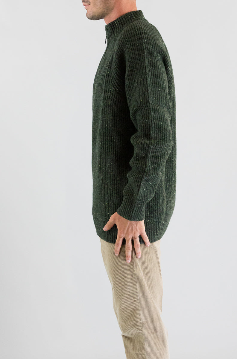 Maglia Barbour Ol51 da Uomo mk1757 essential fleck half zip