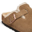 Scarpa Birkenstock dark Tea da Uomo 1032432 Boston pelliccia di agnello