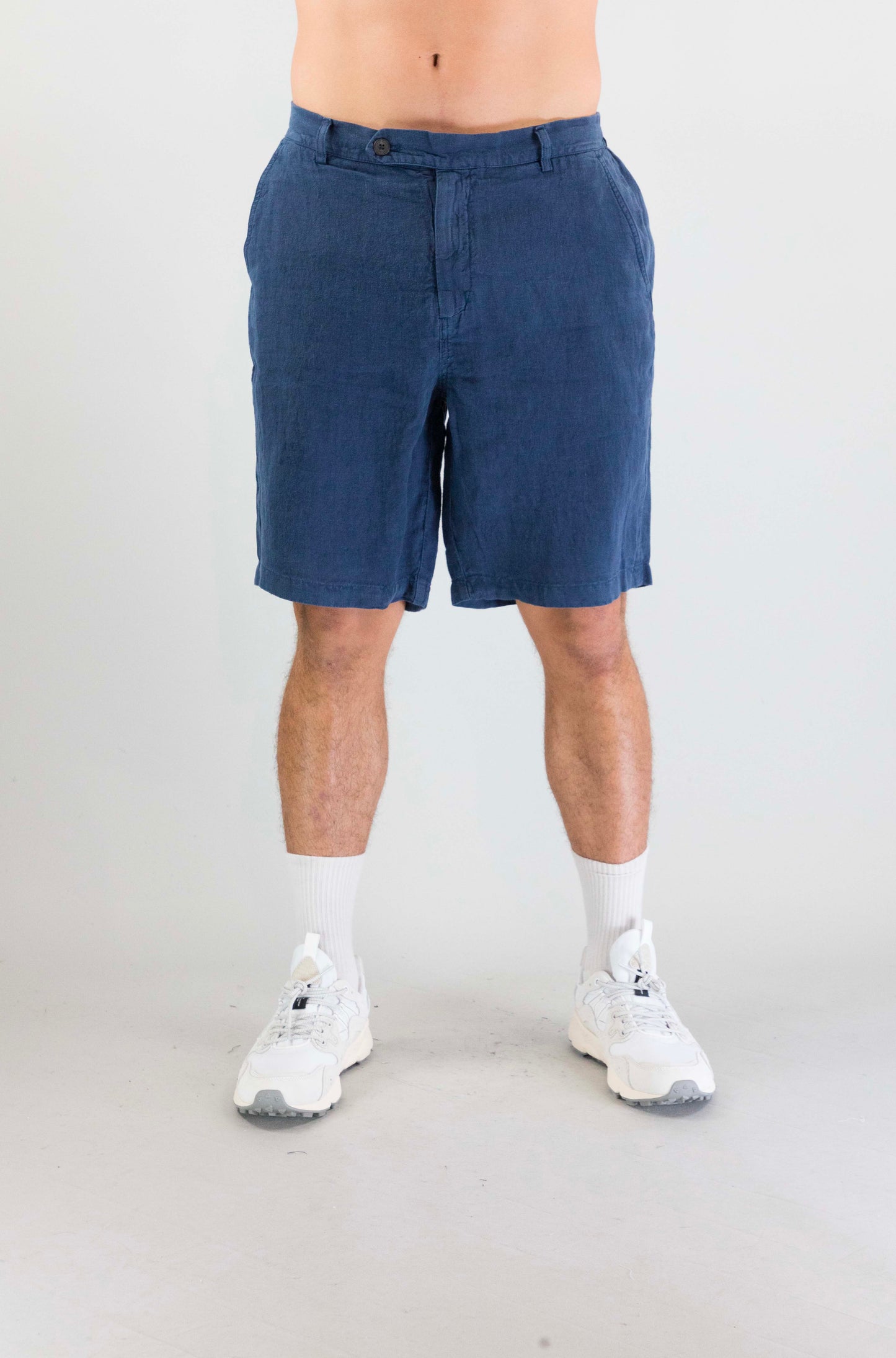 Pantalone Mc2 Saint Barth Blu Navy da Uomo sebastian linen