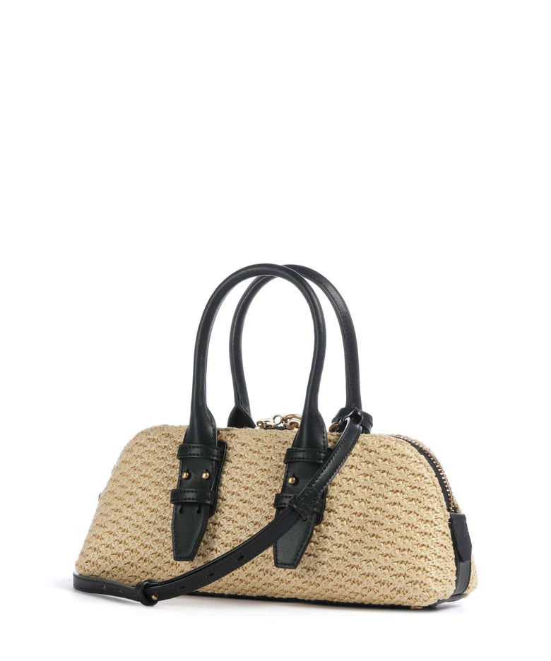 Borsa Pinko C24q da Donna bowling horizontal big rafia vitello seta