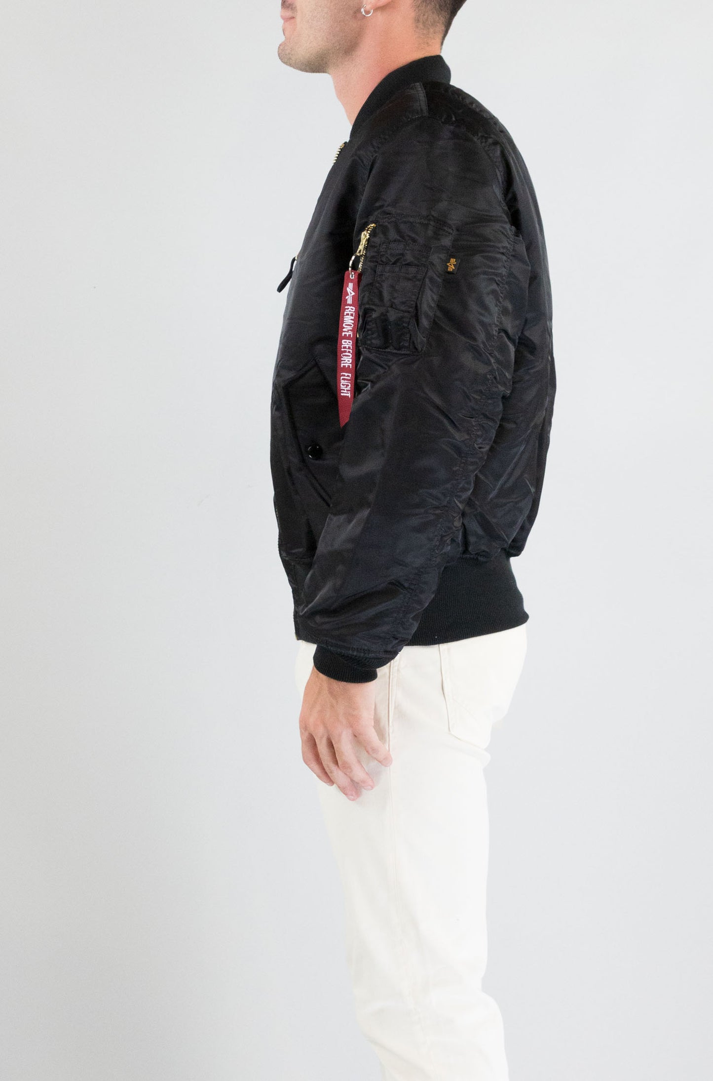 Giubbotto Alpha Industries Black da Uomo f100101 ma-1 heritage