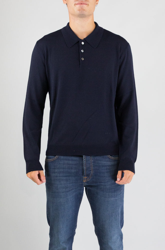 Maglia Apc Dark Navy da Uomo wvawm h23482 polo riou